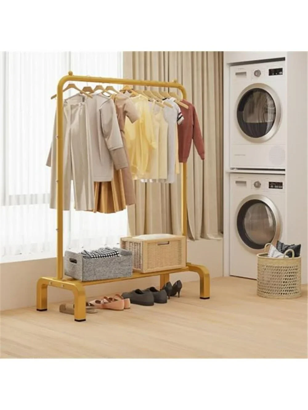 Standard Clothes Clothing Garment Rack with Storage Shelves Clothes